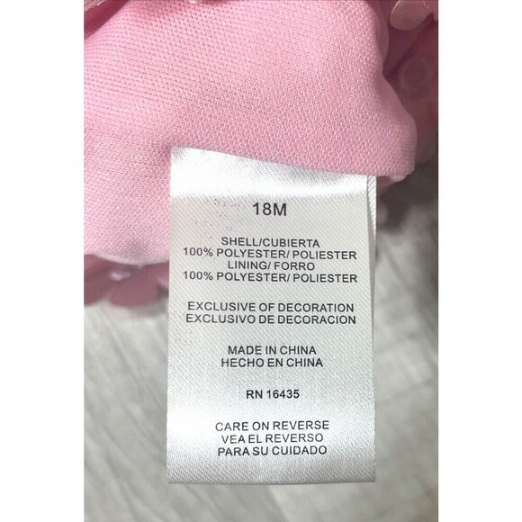 Nanette Baby Infant Girls Pink Romper Flowers Size 18M NWT - Picture 5 of 6